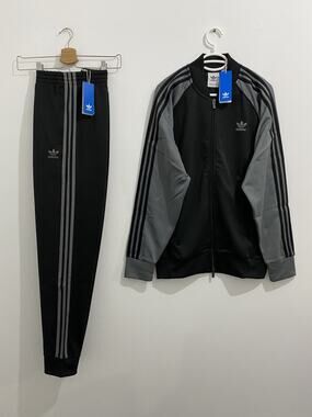 Adidas Originals Classics Superstar Tracksuit Black Grey Size XL